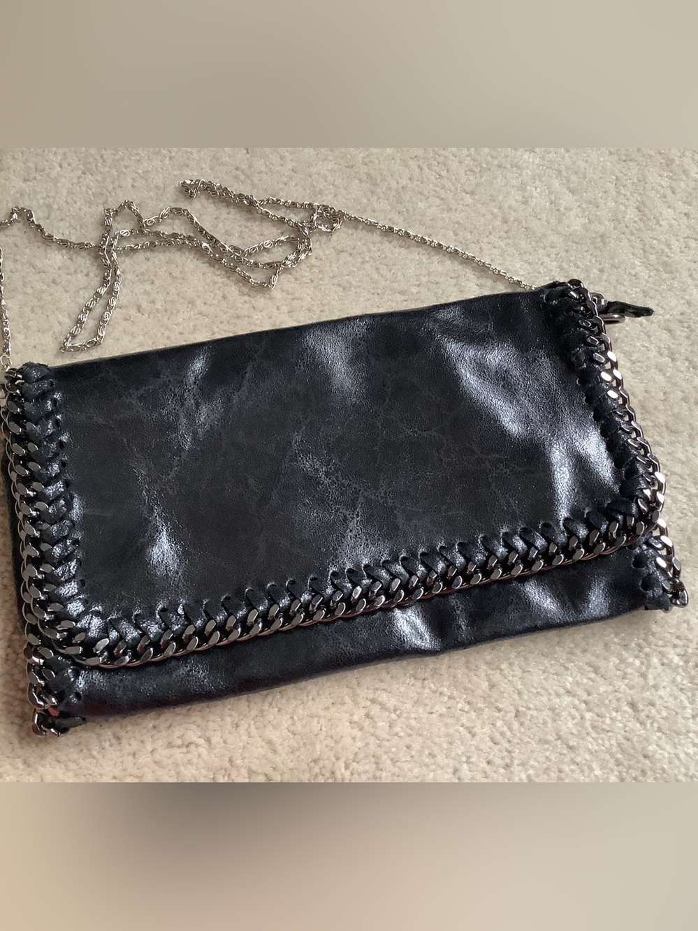 Genuine Leather, made in Italy , handbag  black